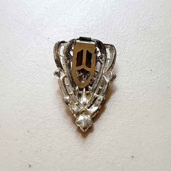 Vintage Antique Red Stone and Rhinestone Shoe Clip - Picture 3 of 5